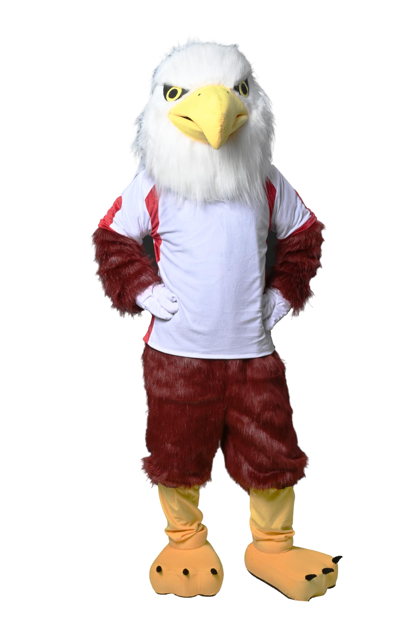 White-headed Brown Eagle Mascot Costume Cartoon Marketing Planning Adult