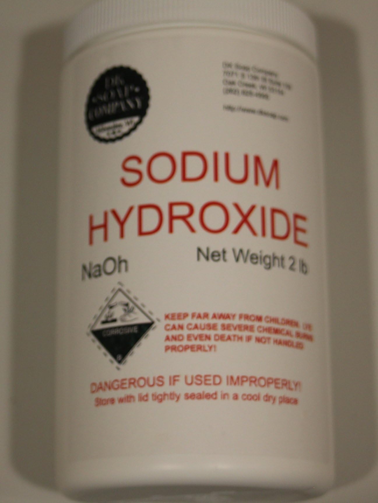 Sodium Hydroxide (Lye) 2lb Jar