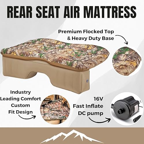 Miniatura 2 de Pittman Outdoors PPI-CMO_TRKMAT - Colchón inflable de tela para asiento trasero de camión  5 pies de longitud  Se adapta a camiones y SUV de tamaño