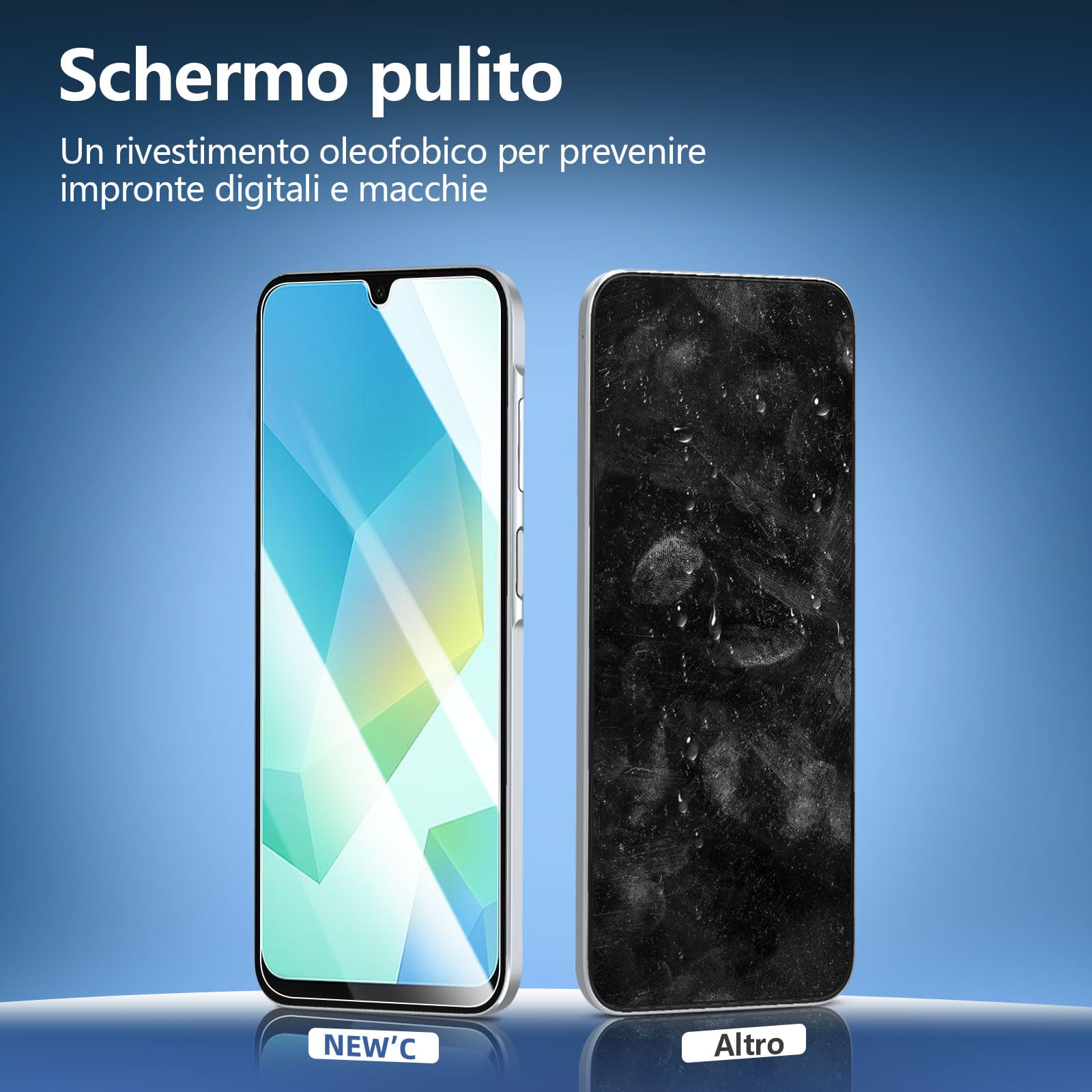 NEW'C 3 Pezzi, Vetro Temperato per Samsung Galaxy A17 2025, Galaxy A16 5G, Galaxy A26 5G, Pellicola Prottetiva Anti Graffio, Anti-Impronte, Senza Bolle, Durezza 9H, Ultra Trasparente, Ultra Resistente