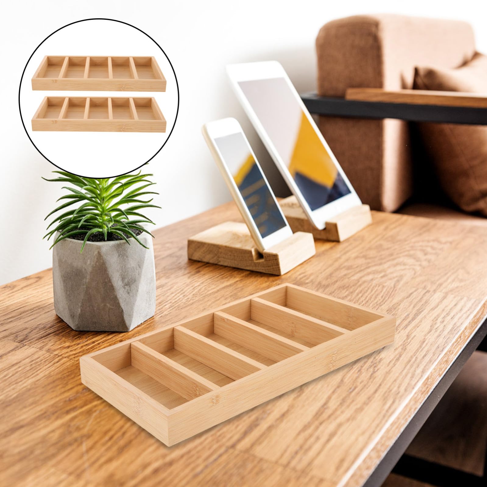 BESTOYARD 2 Stück Brillenaufbewahrungsorganizer 5 fächer Brillenbox zur Sortierung und Präsentation von Brillen Khaki für Schaufenster und Einzelhandel
