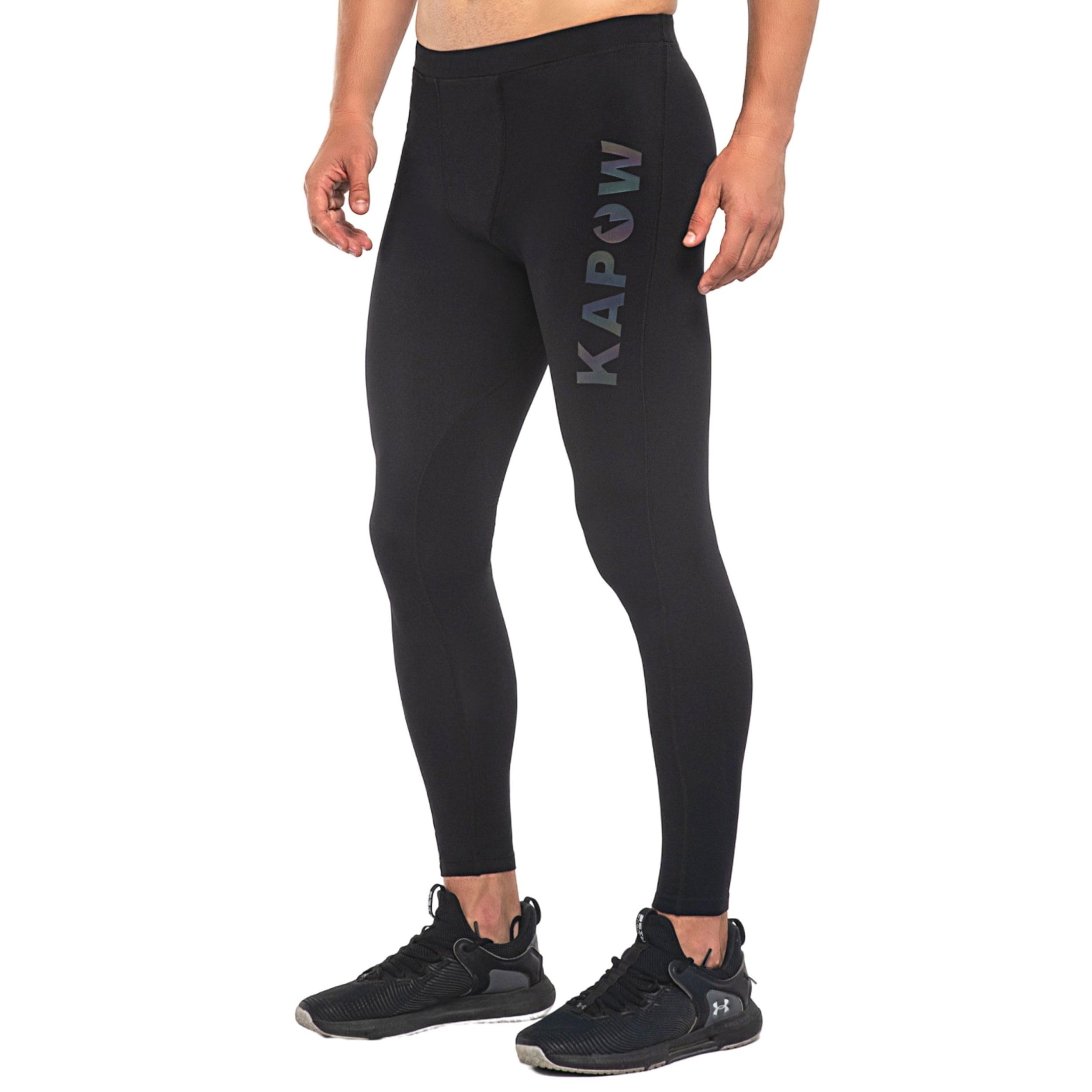 Kapow Meggings Leggings Sportivi Contenitivi da Uomo Compression X con Tasche