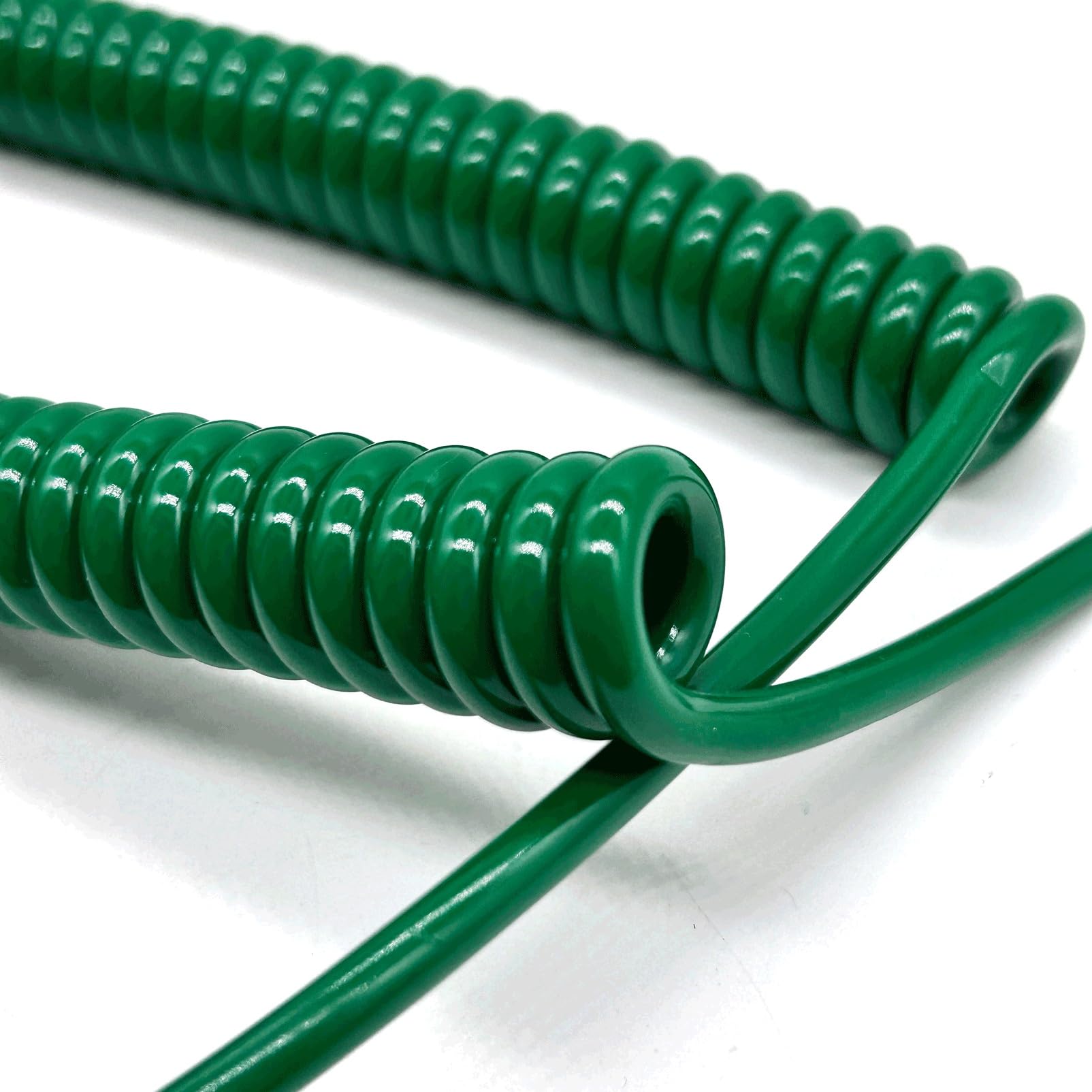 Cavo elettrico a spirale verde morbido unipolare da 13 AWG, 2,5 mm2, 1 nucleo Retrattile(Stretch 12 Meters)