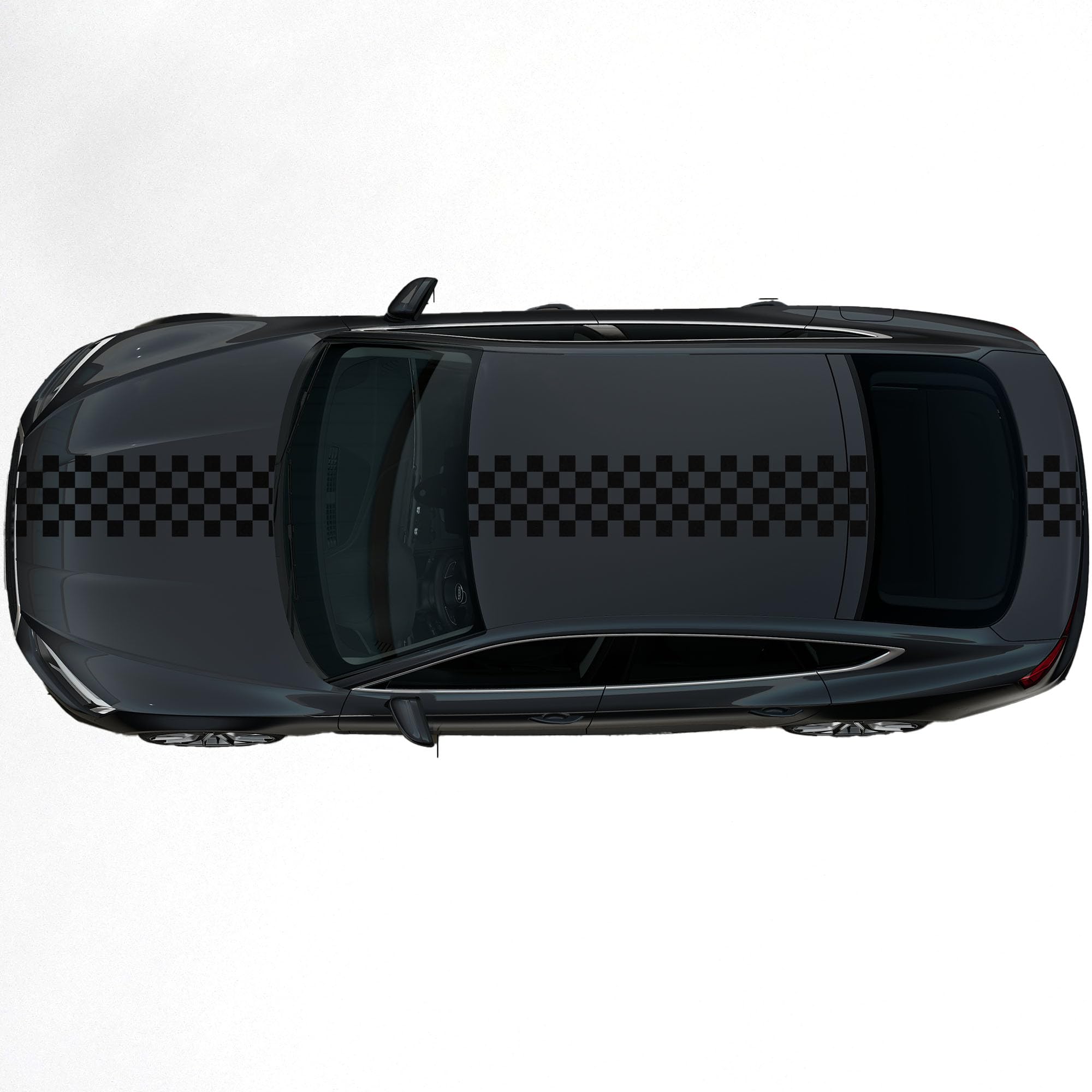 Kiwistar Strisce Adesive Per Auto Viper Style – 30 X 400 Cm, Motivo A Quadri, Bianco, Senza Pellicola Di Trasferimento, Per Tuning E Decorazioni Racing