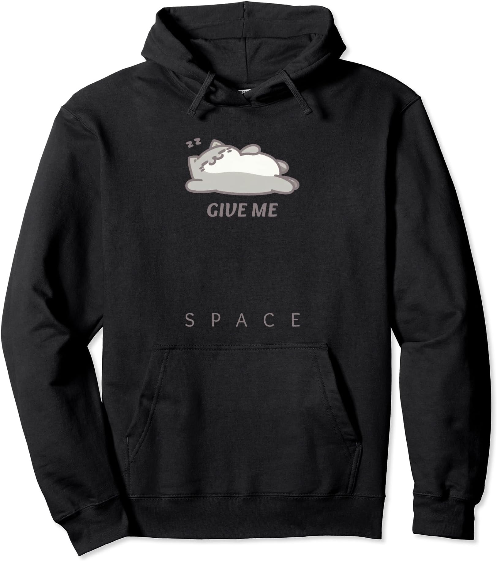 Give Me Space - Cute Lazy-Cat Sleeping - Funny Kitty Cats Pullover Hoodie