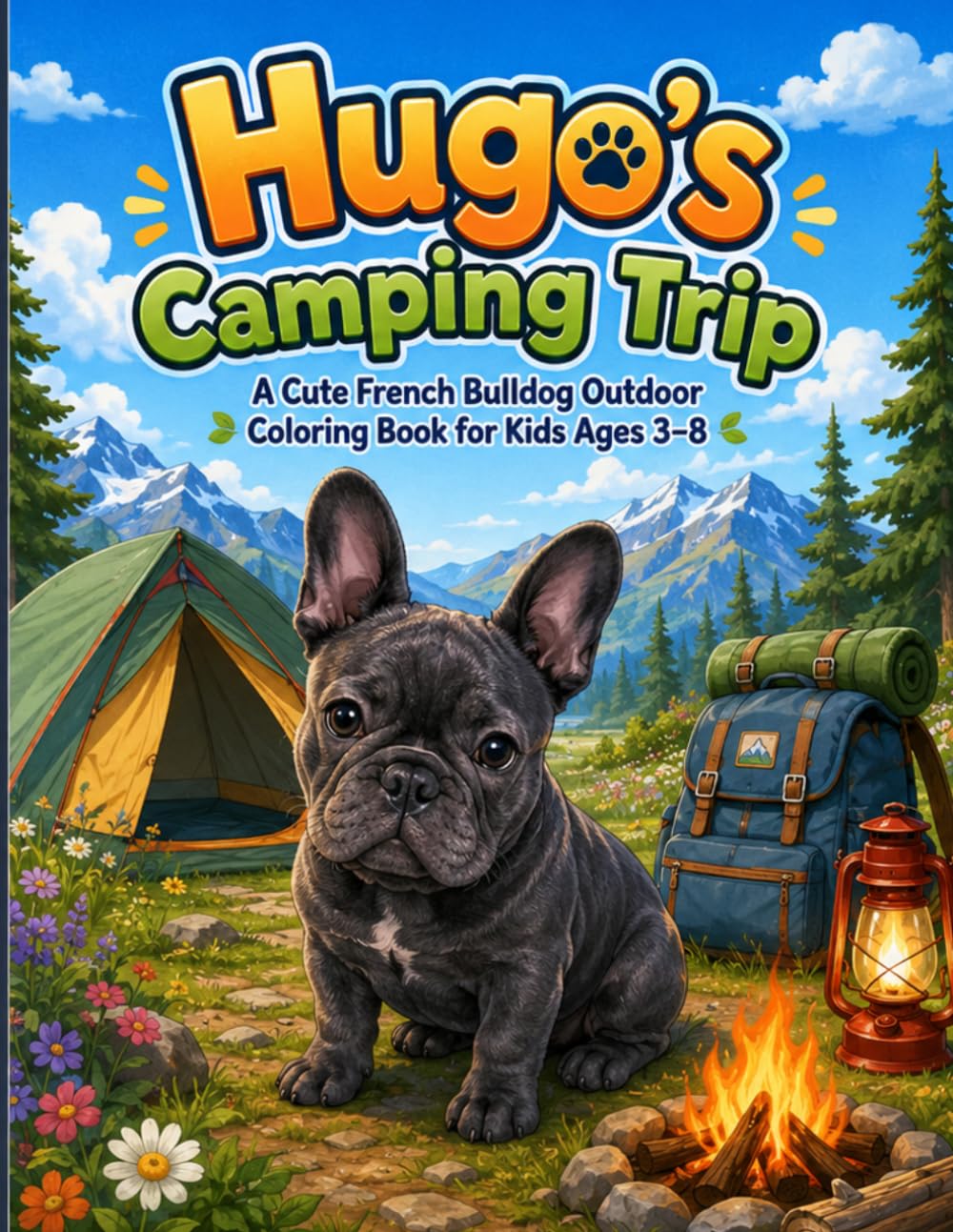 Hugo’s Camping Trip: A Cute French Bulldog Outdoor Coloring Book for Kids Ages 3–8 (Hugo The Frenchie)