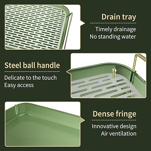 Miniatura 2 de Seoneiro Bandeja de whisky, estante para tazas de vidrio, soporte para tazas, organizador de taza de café, organizador de encimera de baño con tabla