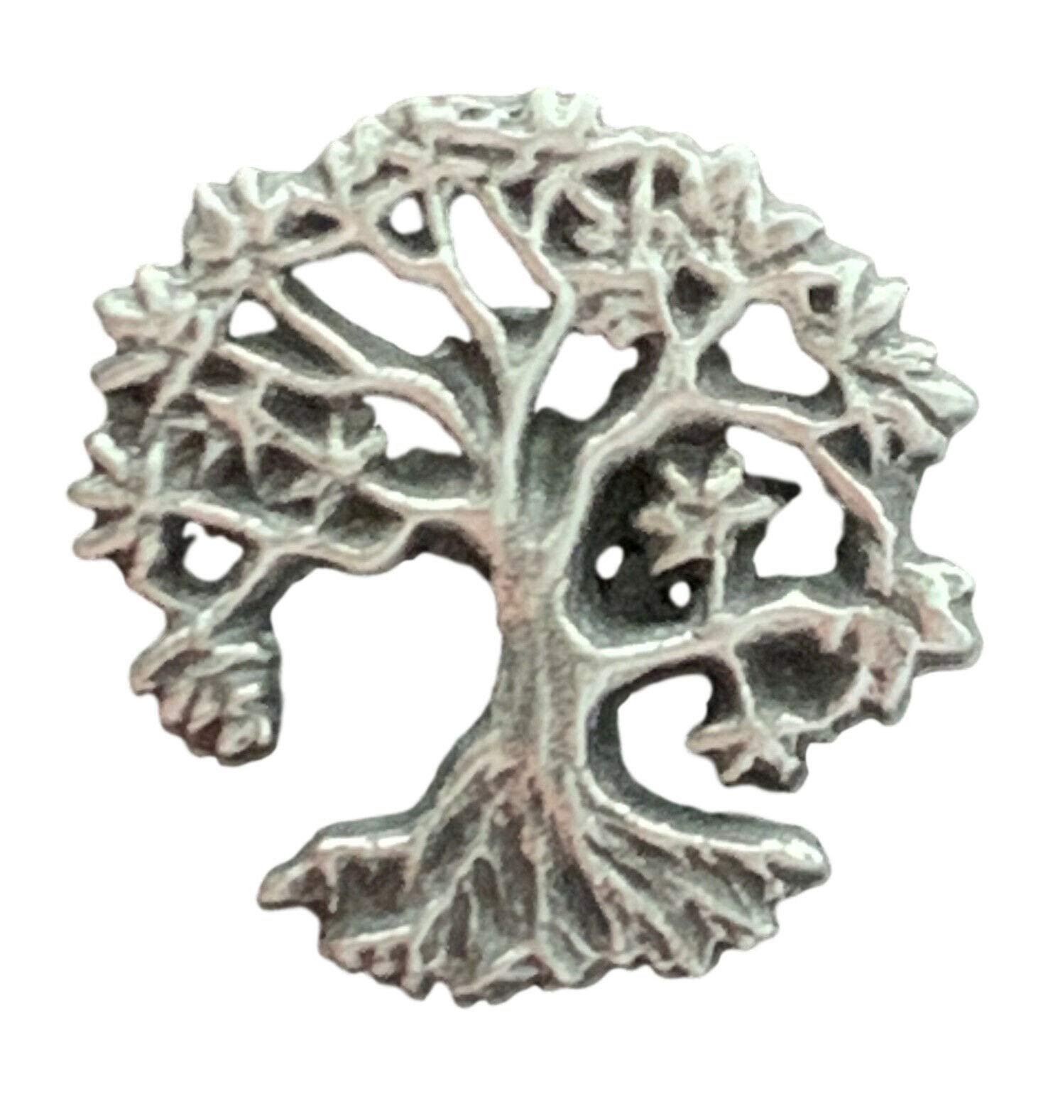 Emblems-Gifts Tree Of Life Handcrafted in Solid Pewter In UK Lapel Pin Badge (Hin1666) + 59mm Button Badge