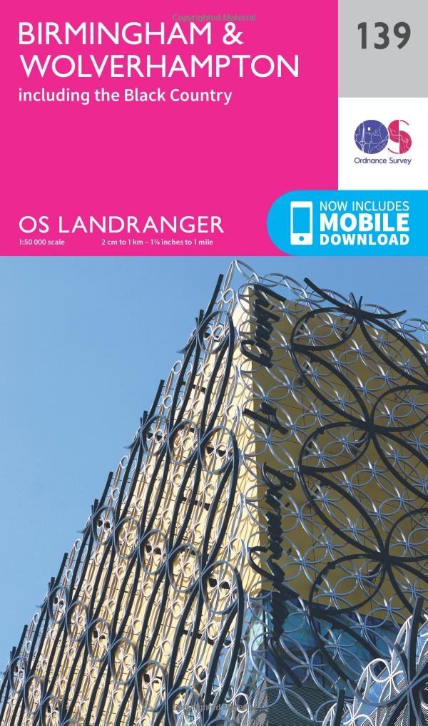 Birmingham & Wolverhampton Landranger Map 139 Ordnance Survey Latest