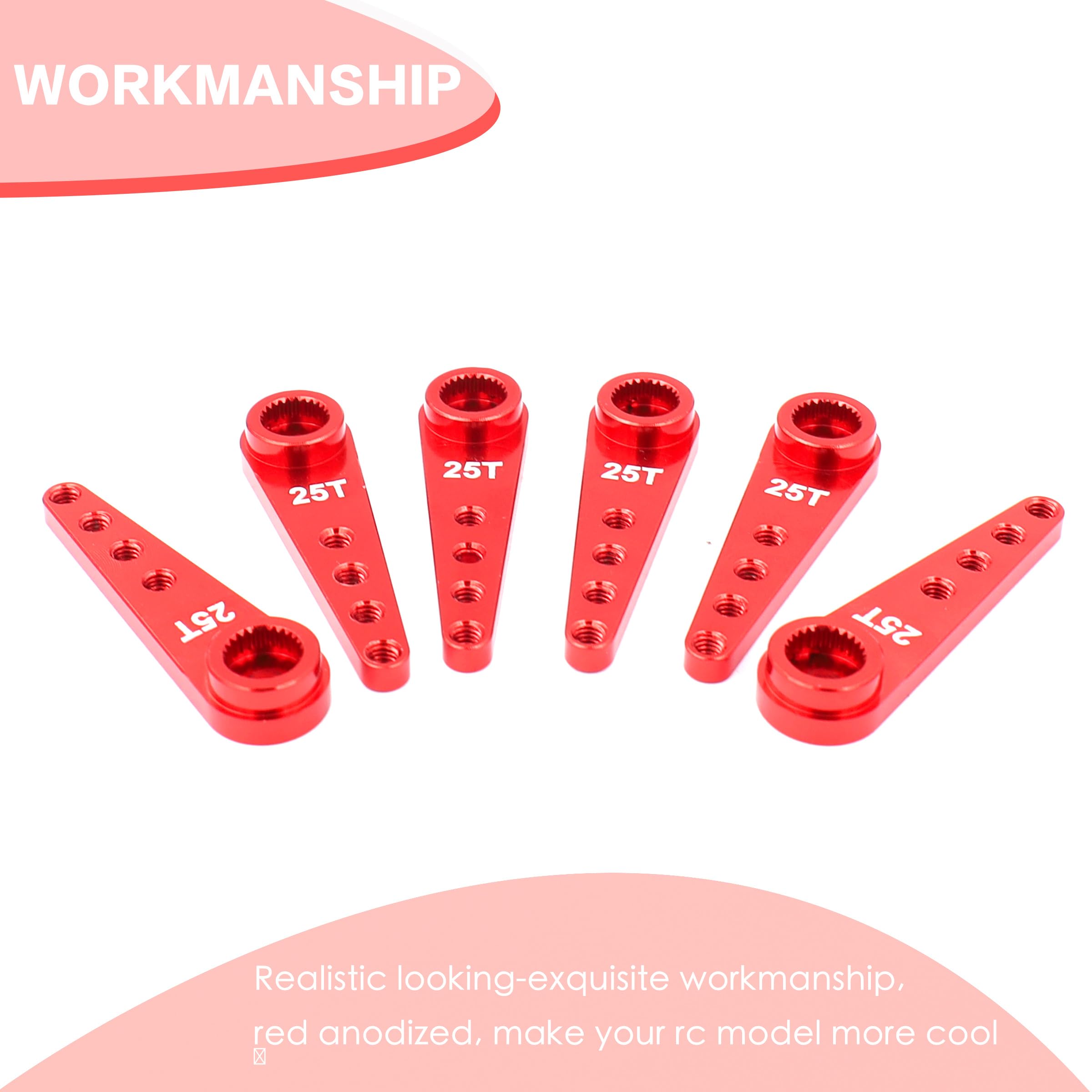 AMORIL Upgraded Aluminum Servo Horn for Mini 1/10 Remote Control Truck RZ001G-A,Part Number R11135