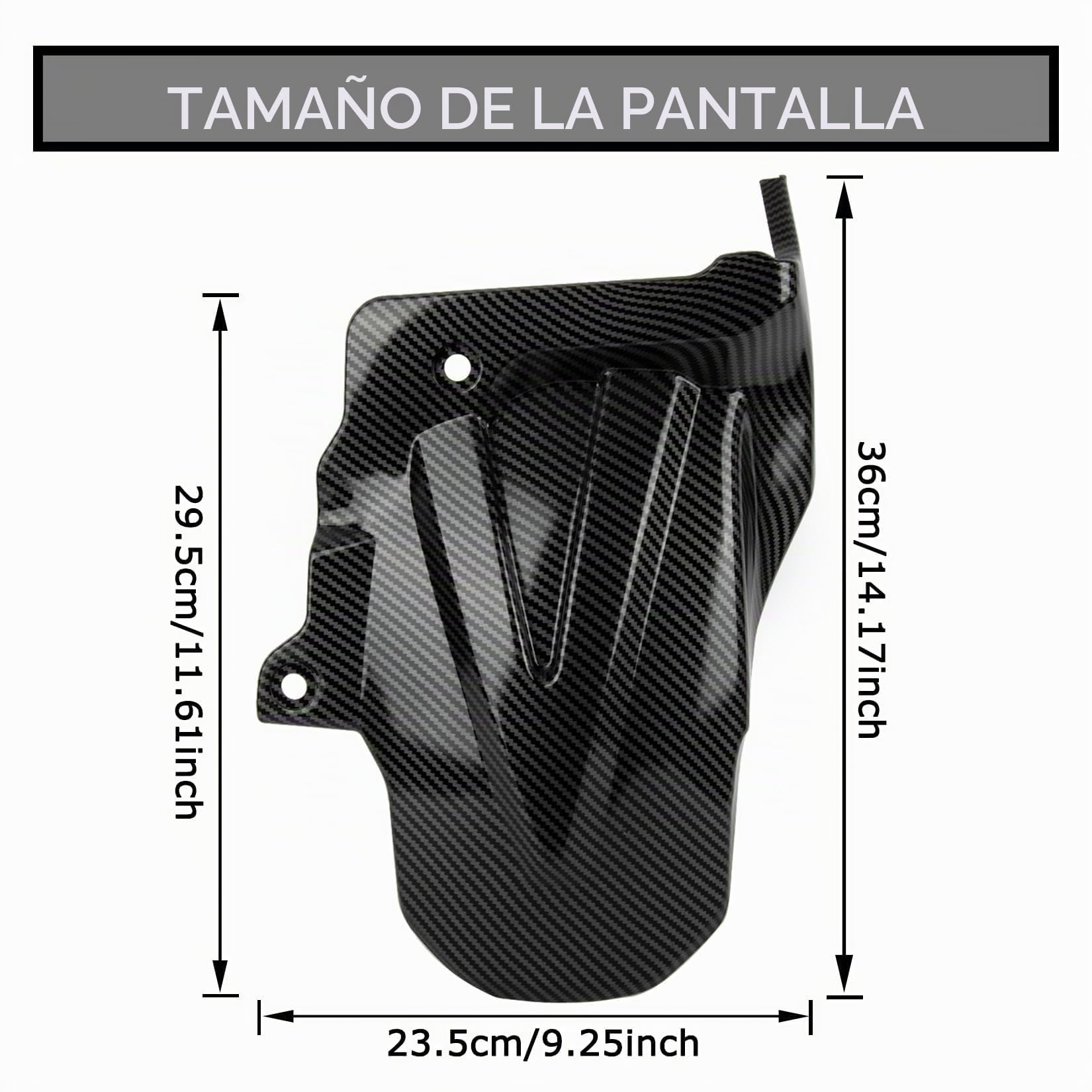 Guardabarros Trasero Splash Guards para ADV 350 2022 2023 2024 2025,PSLER Salpicadero Accesorios Motocicleta(Fibra de Carbono)