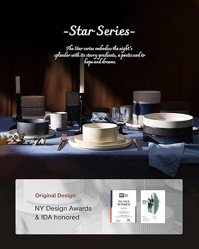 Miniatura 8 de famiware Juego de tazas de café para 6, tazas de catering de 12 onzas con asa para café, té, cacao, leche, blanco mate