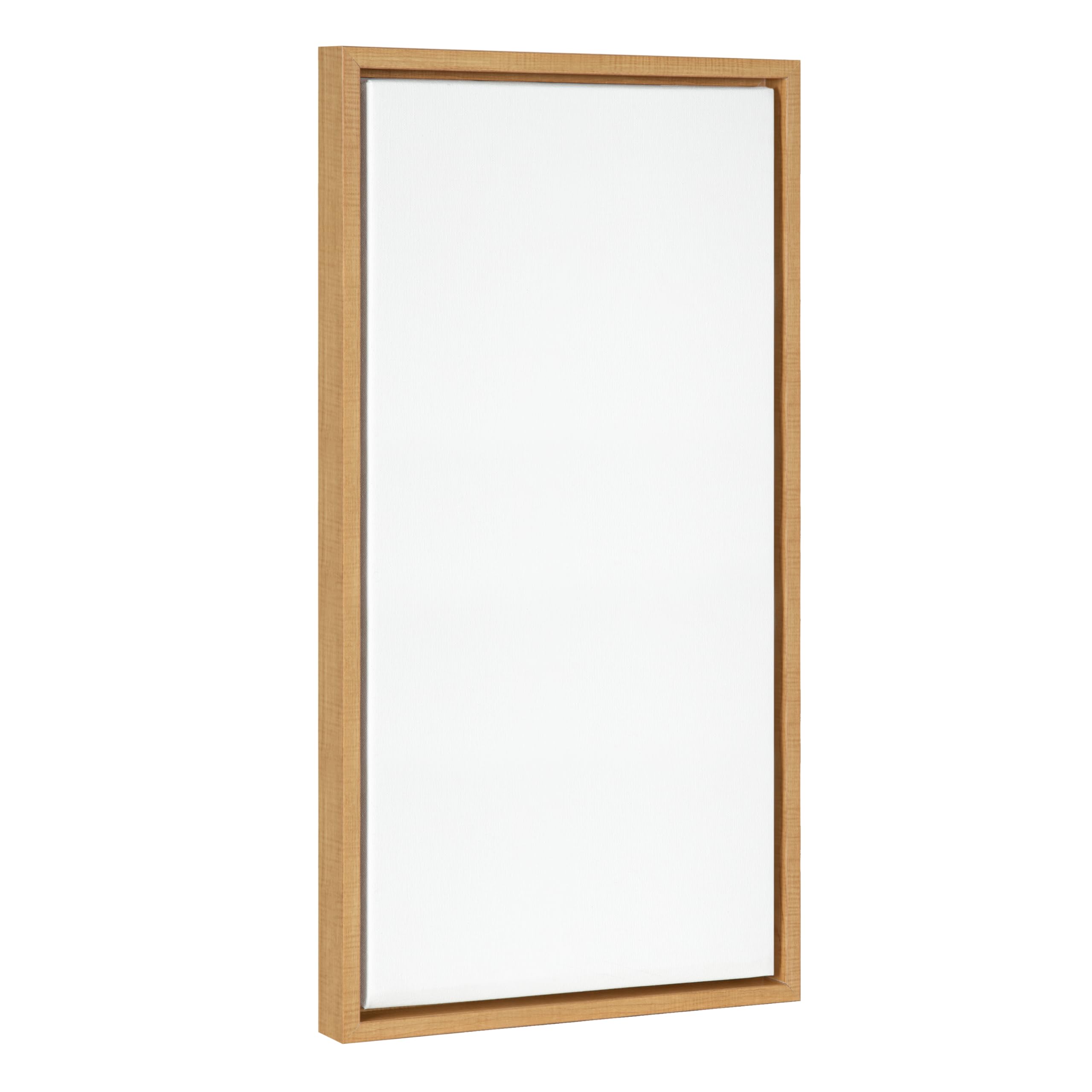 Kate and Laurel Sylvie Blank Framed Canvas Wall Art, 14x26.5 Natural, Modern Empty Canvas for Paint-Your-Own Art, Ready to Paint Premium Canvas Already Framed