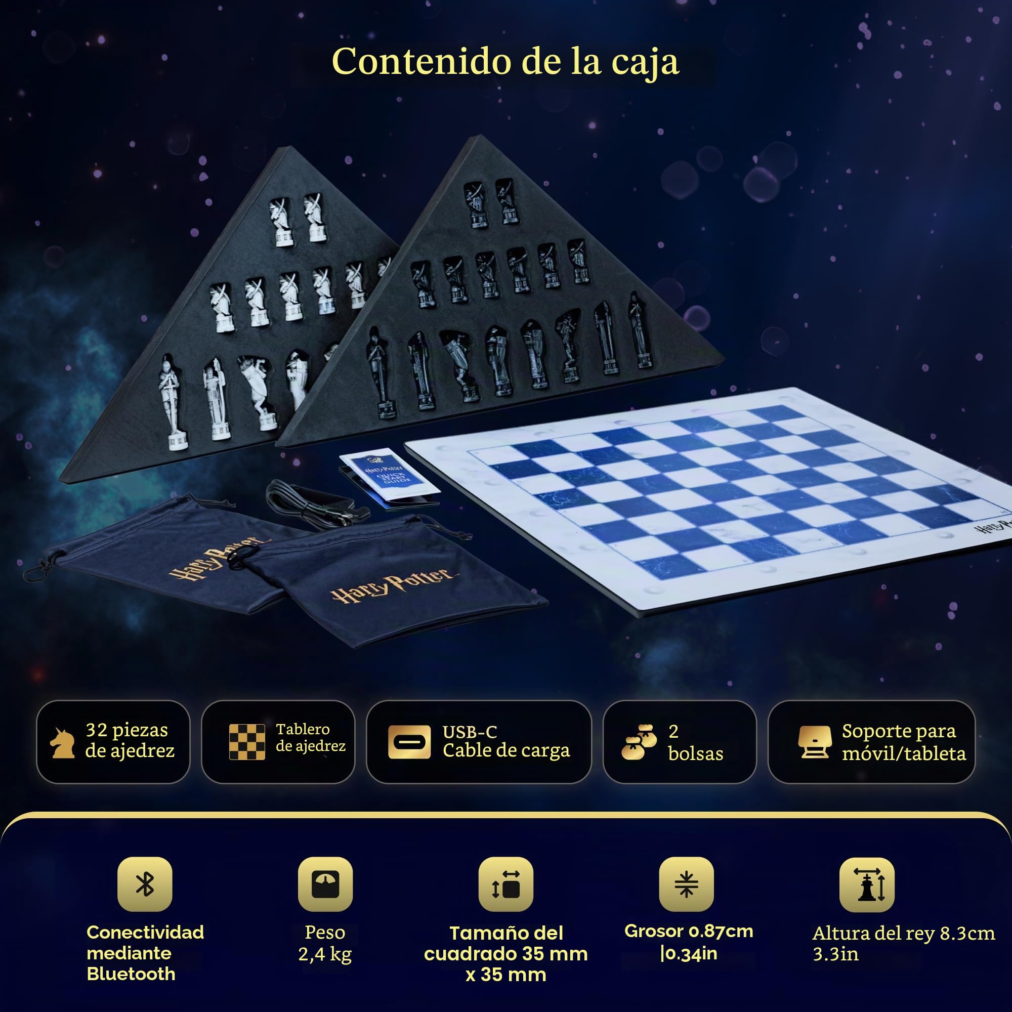 Juego de ajedrez Harry Potter - Juego de mesa electrónico inteligente con aplicación