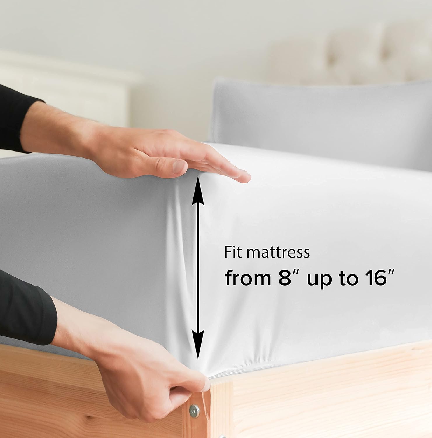 King Size Sheet Set - 6 Piece Set - Hotel Luxury Bed Sheets - Extra Soft - Deep Pockets - Easy Fit - Breathable & Cooling Sheets - Wrinkle Free - Comfy - White Bed Sheets - Kings Sheets - 6 PC : Home & Kitchen