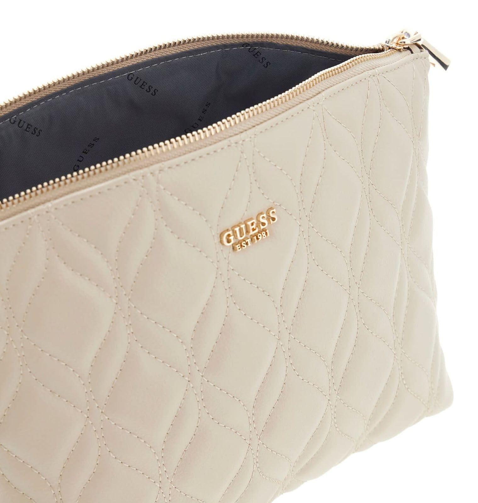 GUESS Kulturbeutel Maxine Top Zip Cosmetic Bag Light Taupe