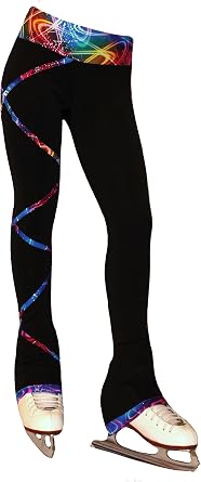 Ice Fire Figure Skating Criss Cross Pants - Silver Sky
