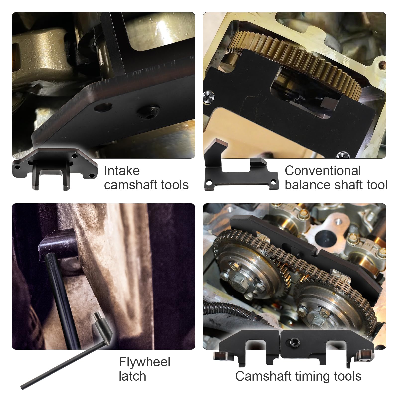 Kit Messa in Fase Motore Compatibile con Citroen Peugeot Opel 1.0 1.2 Motore a Benzina, Strumento di Bloccaggio per Allineamento Albero a Camme Motore, OEM 0109-2A, 0109-2B, 0109-2C