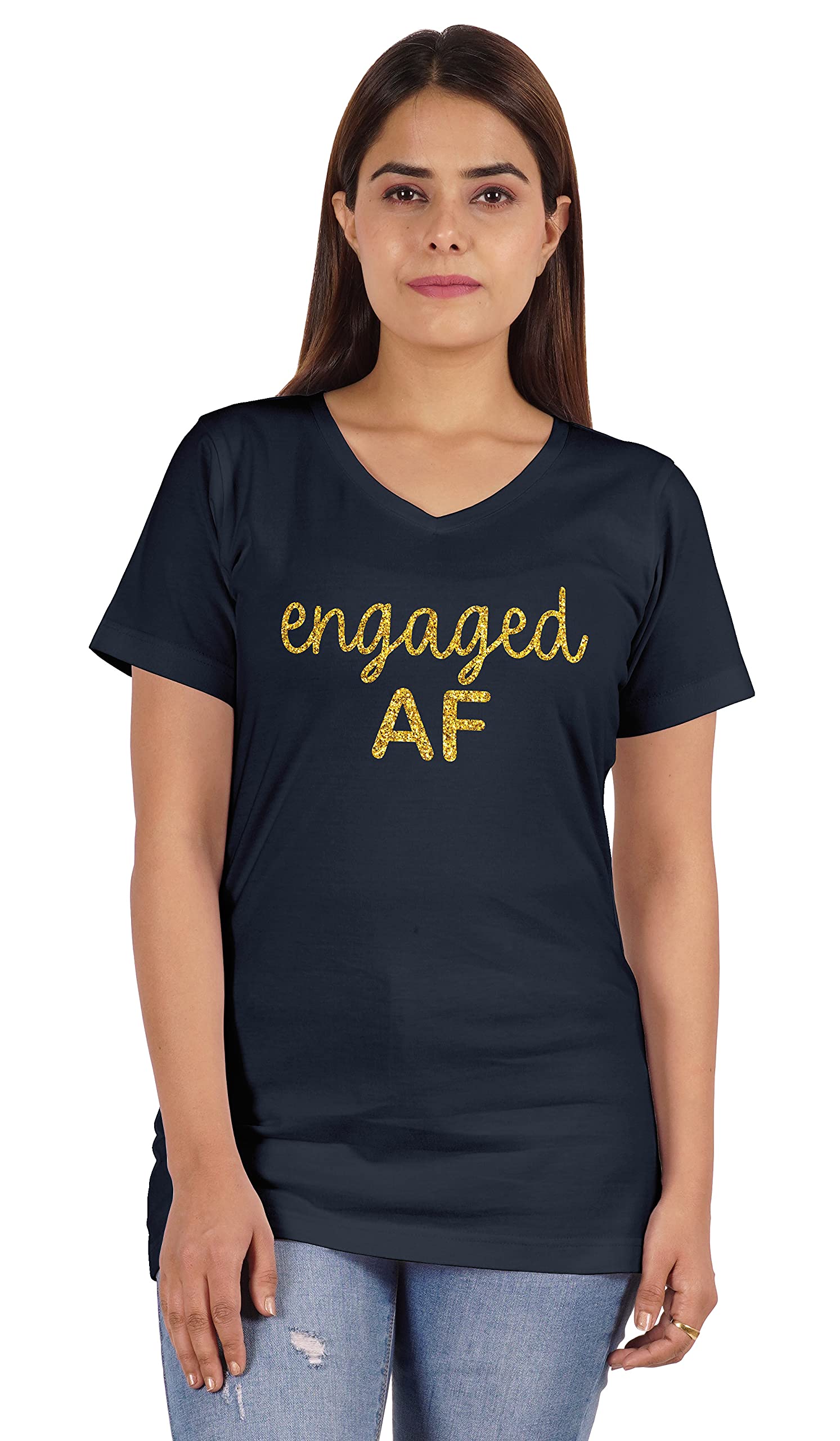 InkdotpotEngaged AF Shirt Bride Bachelorette Party Shirts Bridal T-Shirt Wedding Tshirt