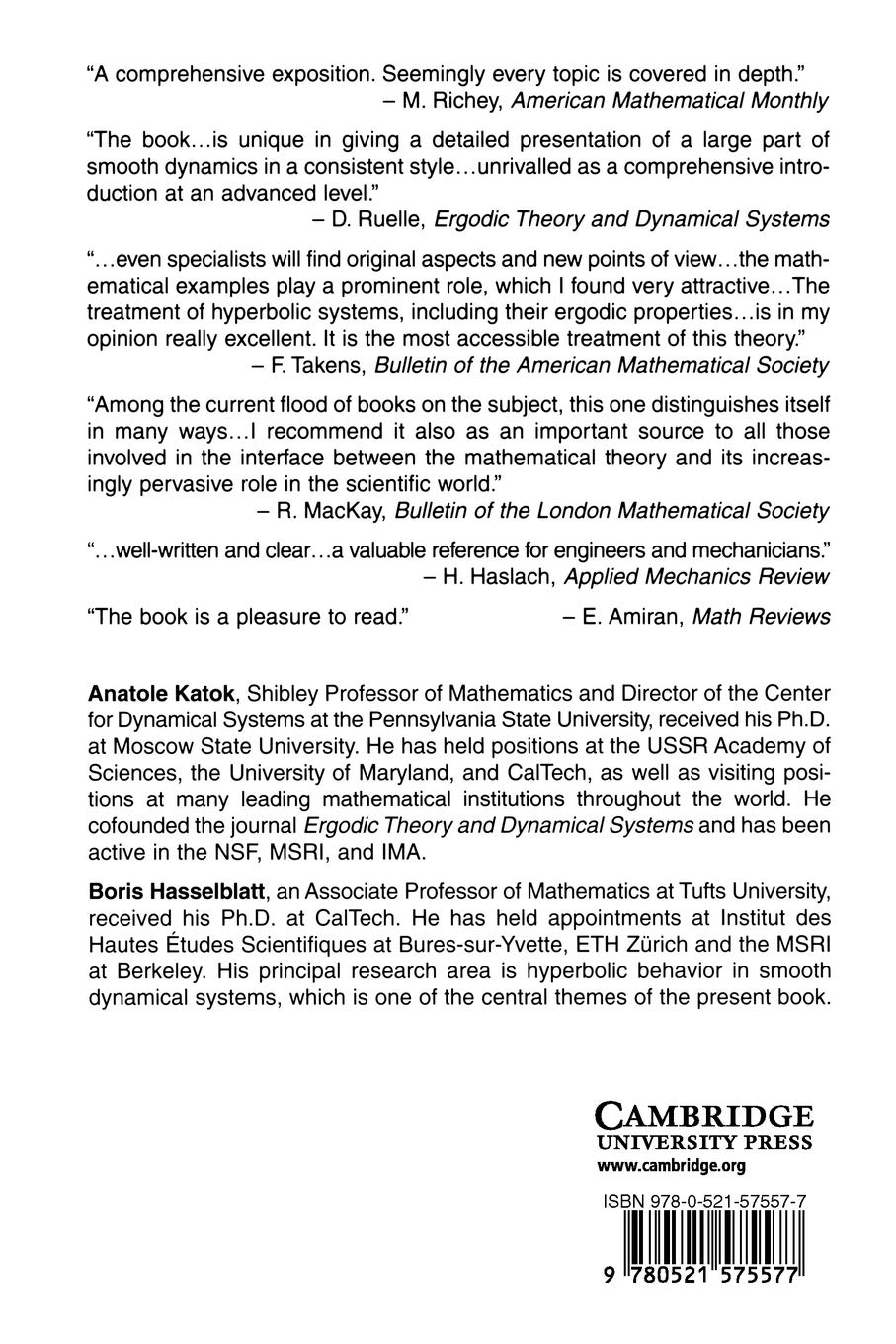 Introduction to the Modern Theory of Dynamical Systems