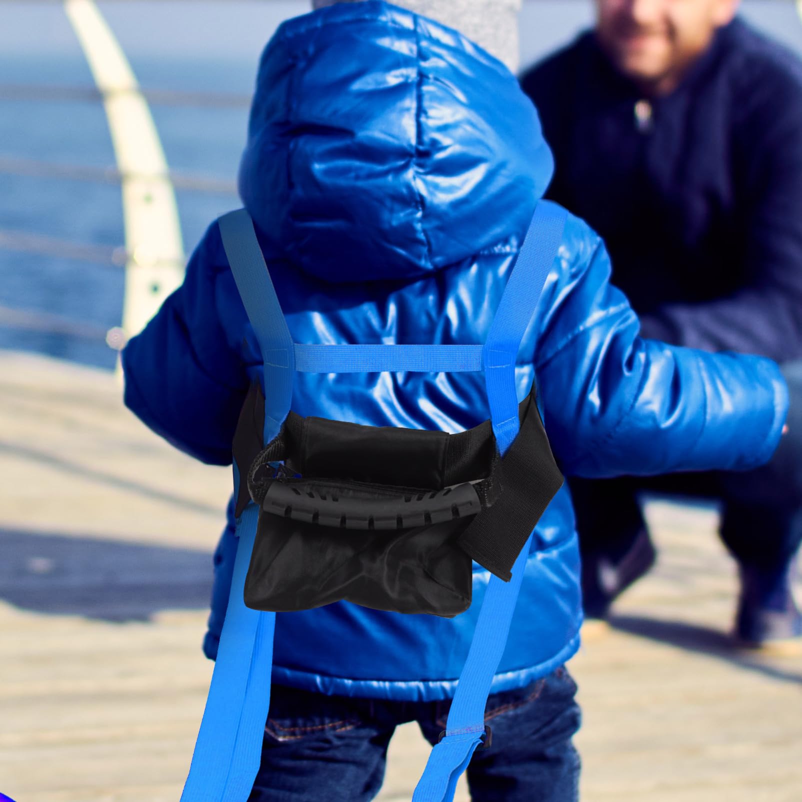 Mikikit Harnais de Ski pour Garçon Fille Ceinture Entraînement Durable pour Ski et Autres Sports Hiver Accessoire Pratique avec Poignée pour Faciliter Enseignement pour Petits Skieurs