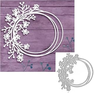 Circle Flowers Lace Metal Cutting Die Cuts, Wedding Lace Stencils DIY Crafts Cards Dies Cuts for DIY Embossing Card Making Photo Decorative Scrapbooking (Circle Flowers)