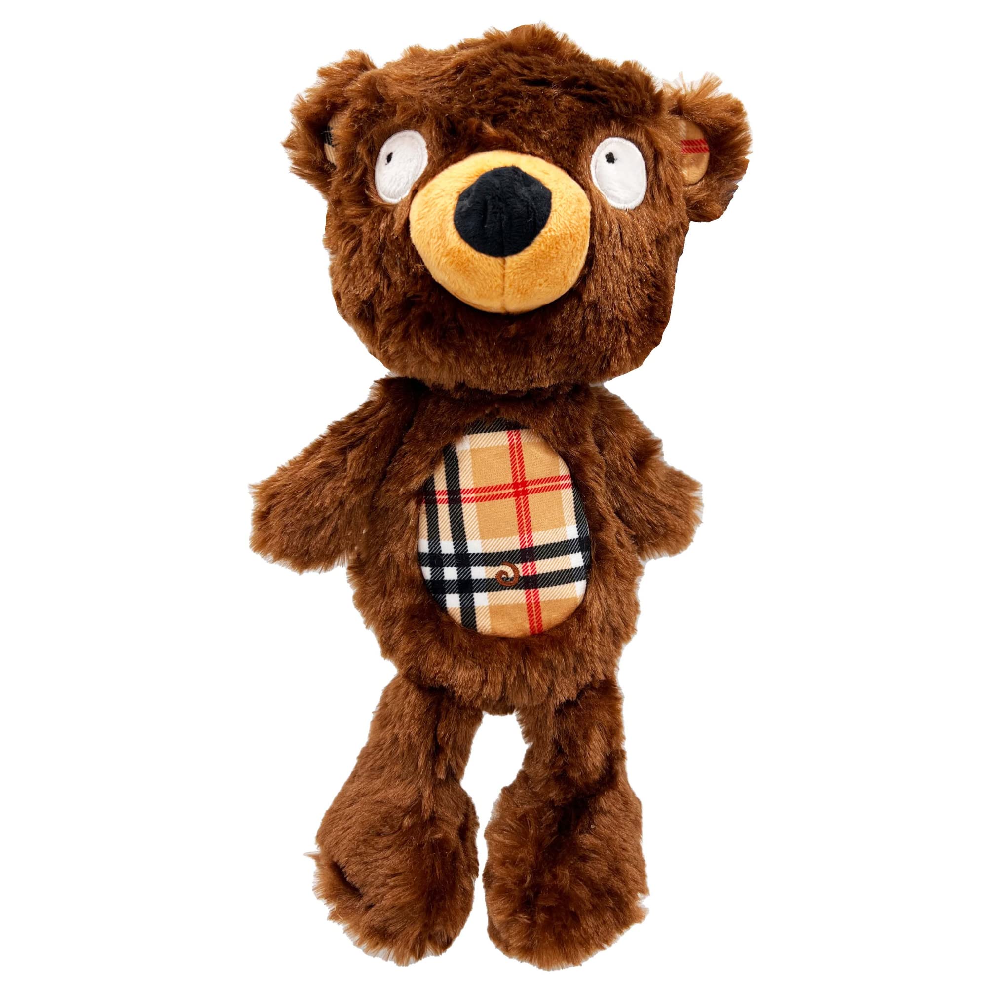 Huxley & Kent Slappies for Dogs | Beary Styles (Small) | Squeak & Shake Dog Toy | No Stuff Squeaky Toy, TPR Ball in Head | Simulates Hunting Nature