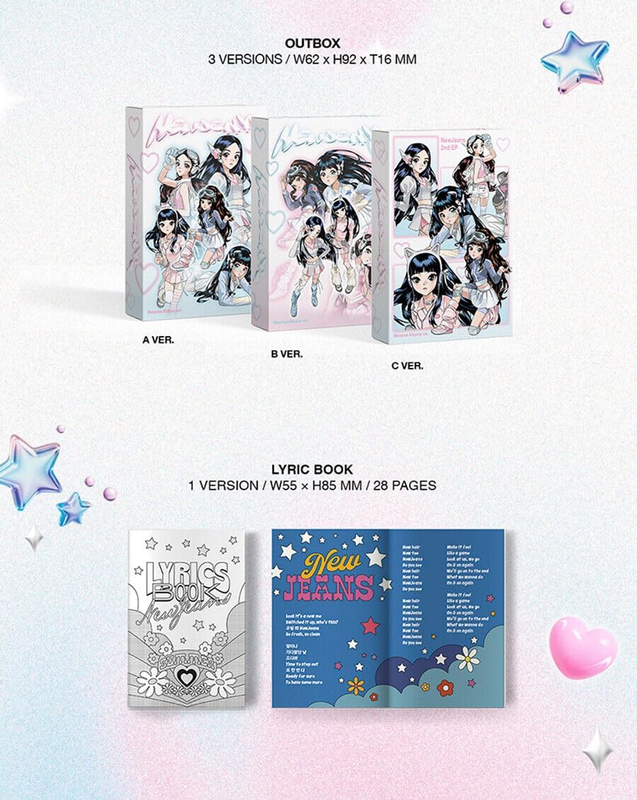 (WEVERSE Ver.) NEWJEANS GET UP 2nd EP Album (A + B + C - 3 Ver Set.) K-POP SEALED