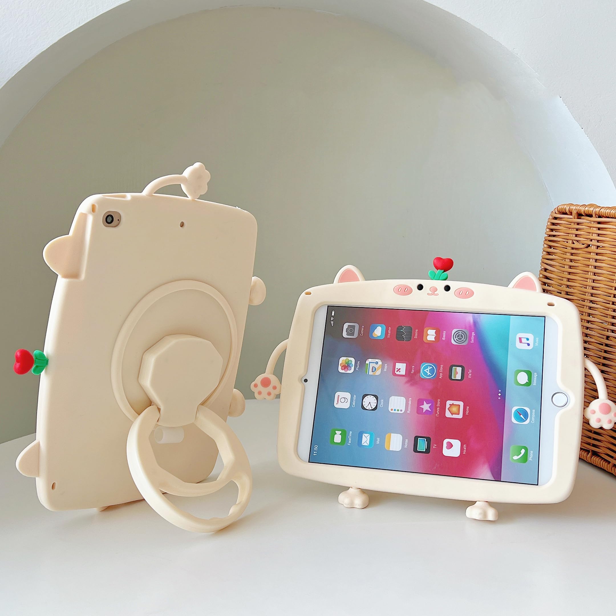 Amazon.co.jp: リング付 ipad ケース 第10世代 シリコン 第9 8 7世代 