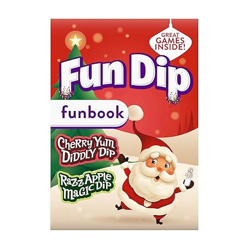 Fun Dip Caramelos navideños LIK-M-AID, Dip de caramelo en polvo Razzle Apple Magic y Cherry Yum Diddly, 8 bolsas