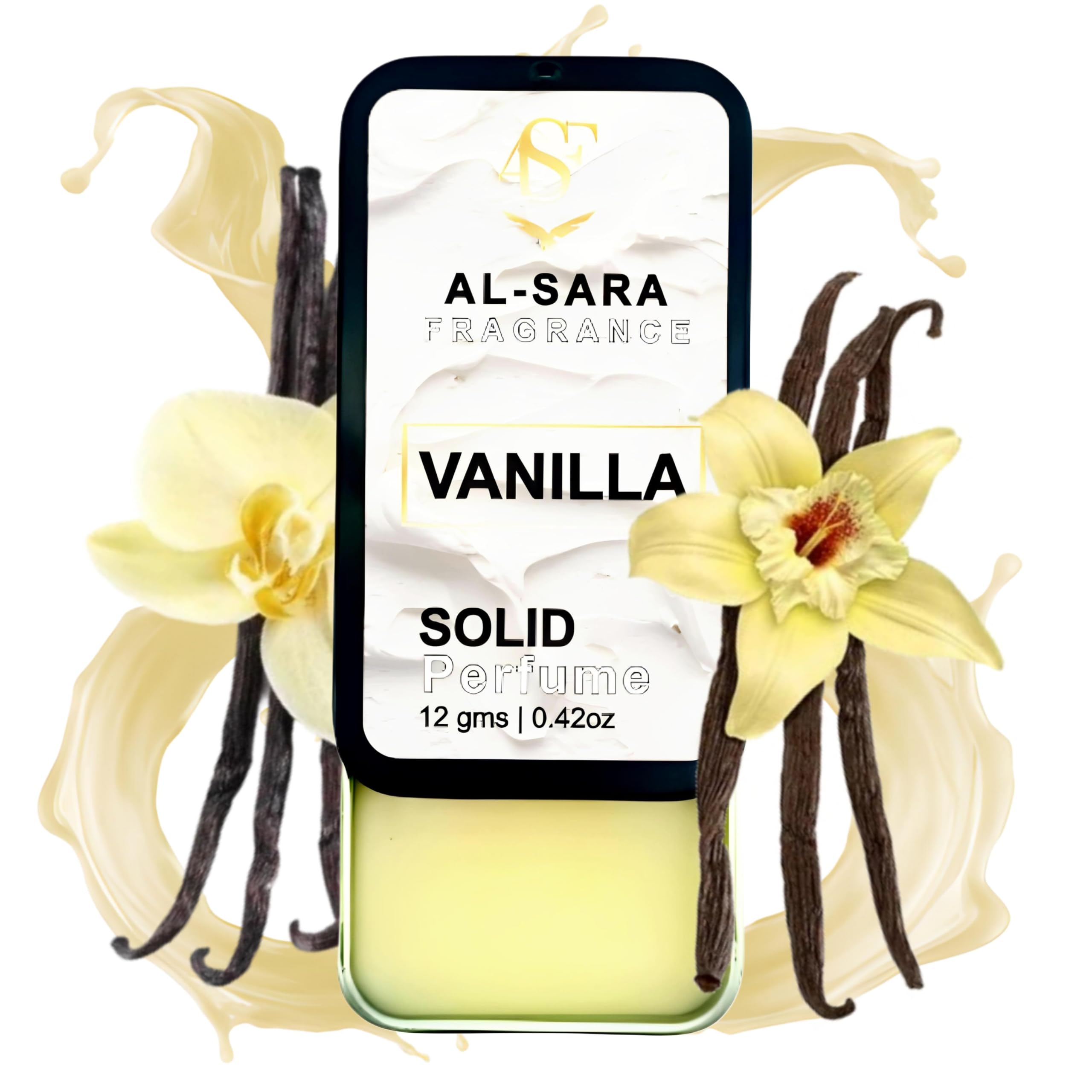 Al Sara Fragrance™ VANILLA Solid Perfume for Men & Women | Alcohol-Free, Non-Greasy, Long-Lasting Natural Fragrance | Portable & Travel-Friendly Cologne (Vanilla)