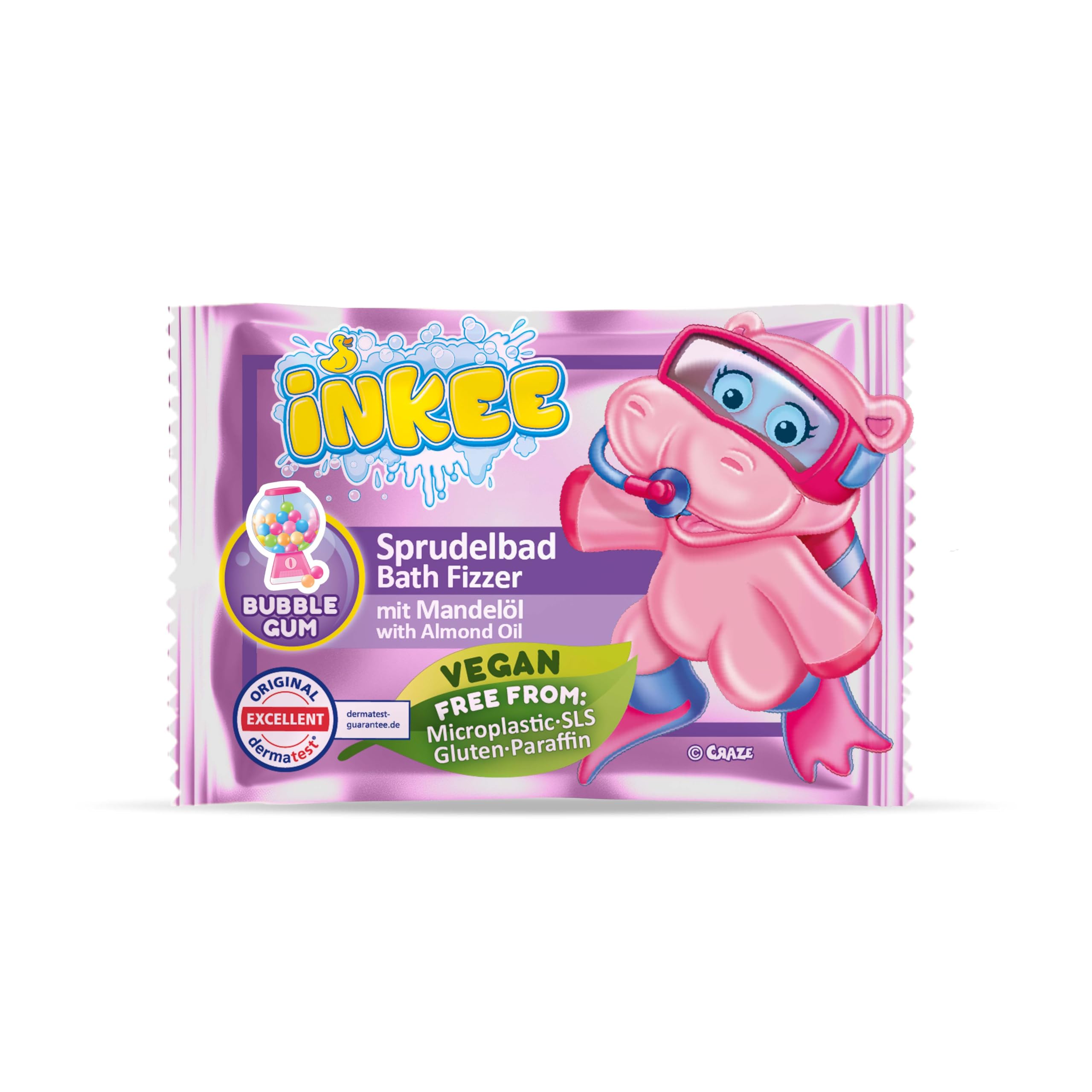 INKEE Bath Fizzer Mix - Sprudelbad Kinder Badebombe mit Mandelöl, Badekugel 20g mit Aroma - Badezusatz Kinder - Sorted