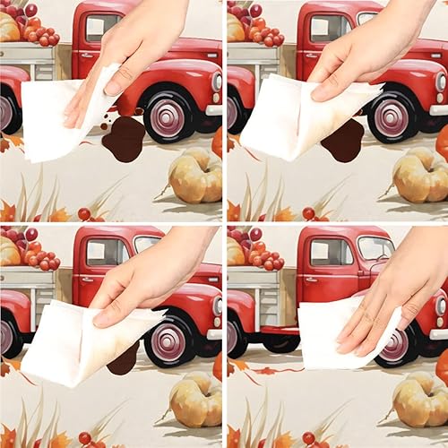 Vista 118 de Pardick Mantel redondo elástico con diseño de hojas de otoño, mantel redondo ajustable de 36 a 42 pulgadas, mantel circular impermeable, lavable