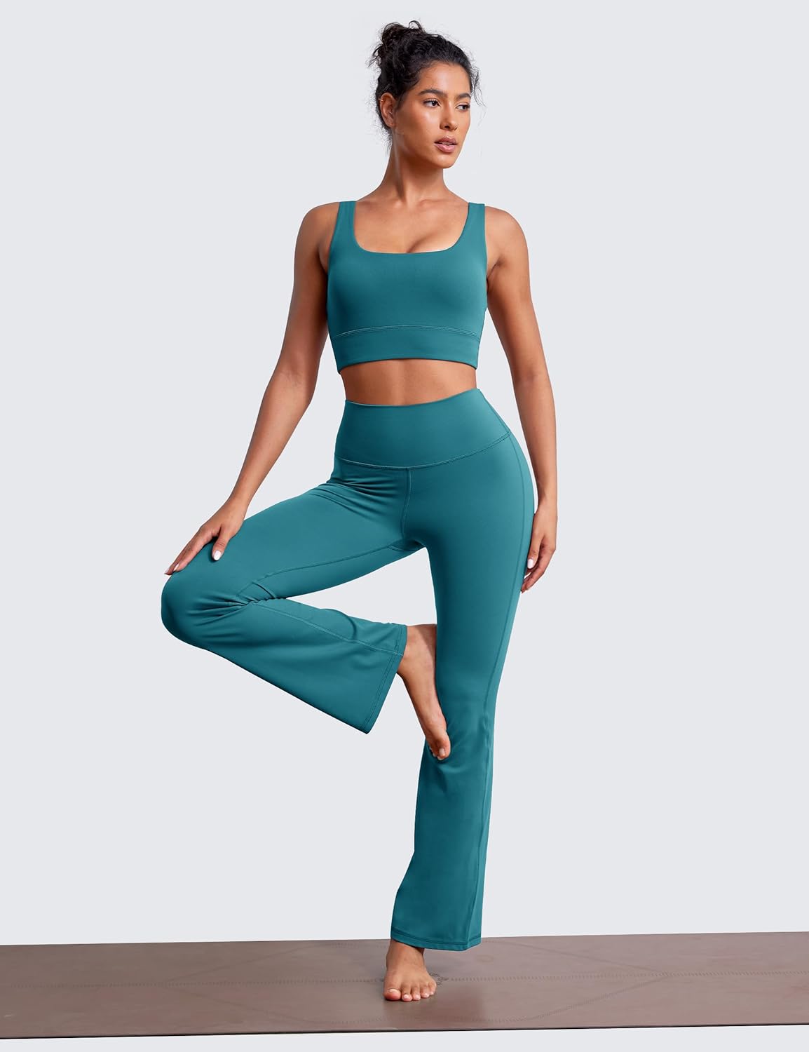 BAYDI Clouduxi Scoop Neck Sports Bras for Women - U Back Padded Workout Crop Top with Built in Bra Low Impact Yoga Bra - Image 3