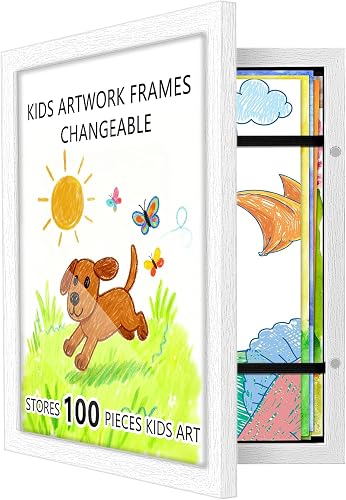 Artfeel 1-Pack 10x12.5 Kids Art Frames,Front Opening Kids Artwork Frames Changeable Child Artwork Picture Display,Children Storage Frame for Wall,Holds 50pcs Drawings,Craft,Art Project,Schoolwork.