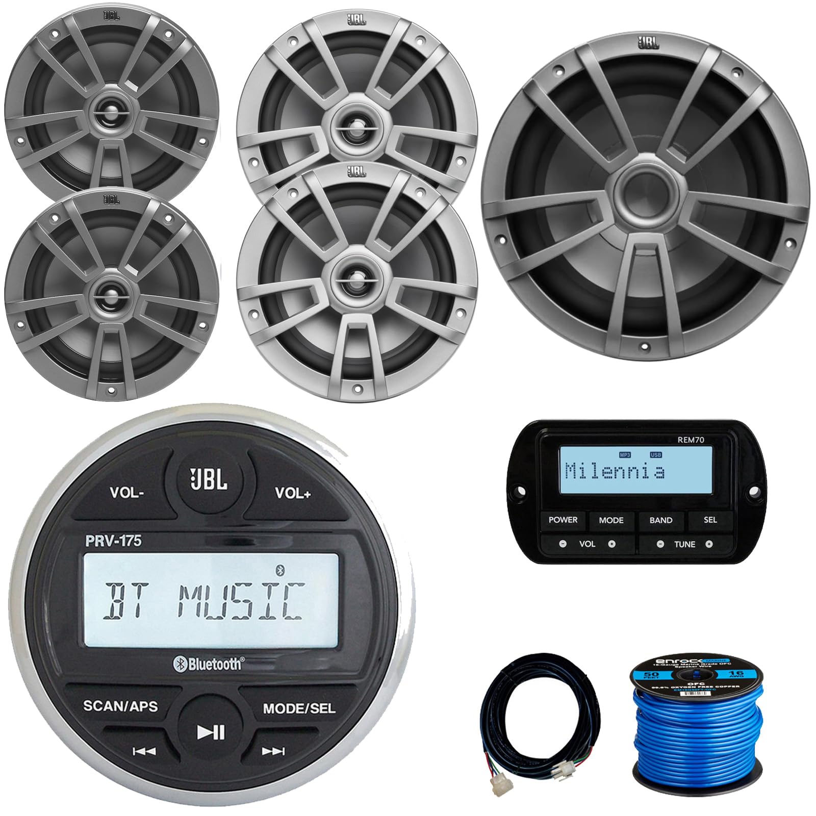 Amazon.com: JBL PRV-175 Marine Gauge Hole Mount USB Bluetooth AM