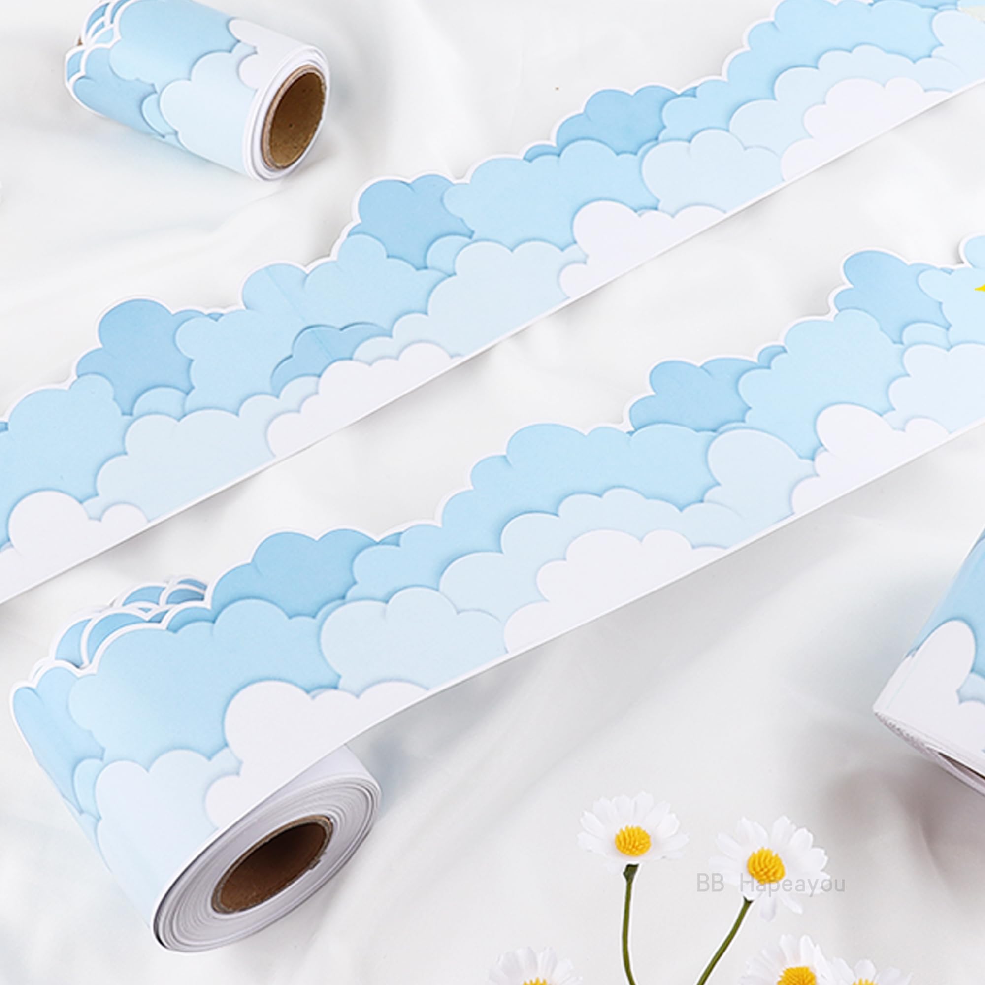 Bulletin Board Border Cloud Display Borders Classroom Decoration for School/Office/Party 65.61 ft (Blue) - Image 4