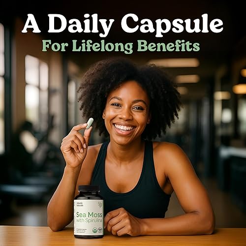 Miniatura 7 de Sea Moss Superfood Cápsulas con espirulina 1000 mg 120 cápsulas vegetales