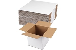 Hoikwo Candle Shipping Boxes 6x6x6 Corrugated Cardboard Box Set of 40