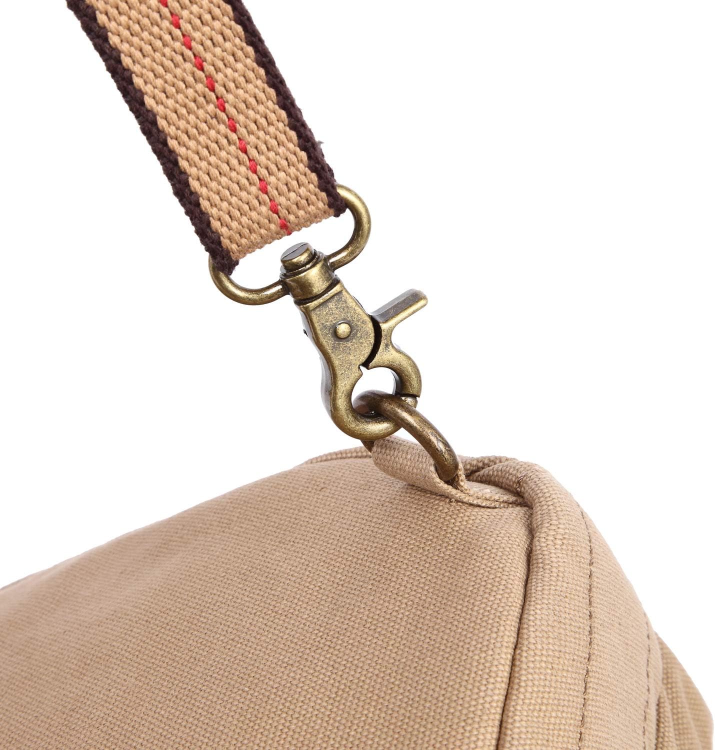 TSD Brand Turtle Ridge Canvas Sling Bag (Camel)