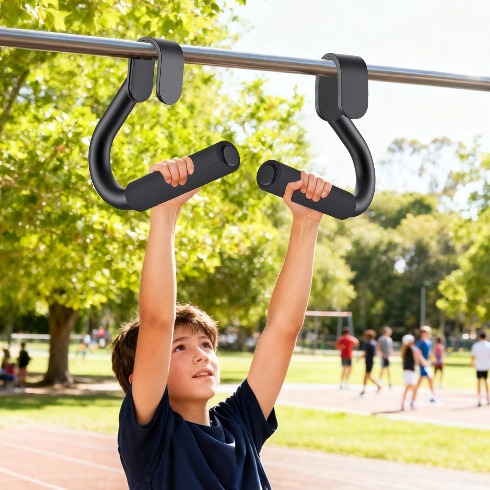 Neutralne uchwyty do podciągania | Antypoślizgowe akcesoria gimnastyczne | haczyki do ćwiczeń fitness uchwyty do drążka, do treningu mięśni sztangi górnej części ciała, do domu, podróży, wewnątrz