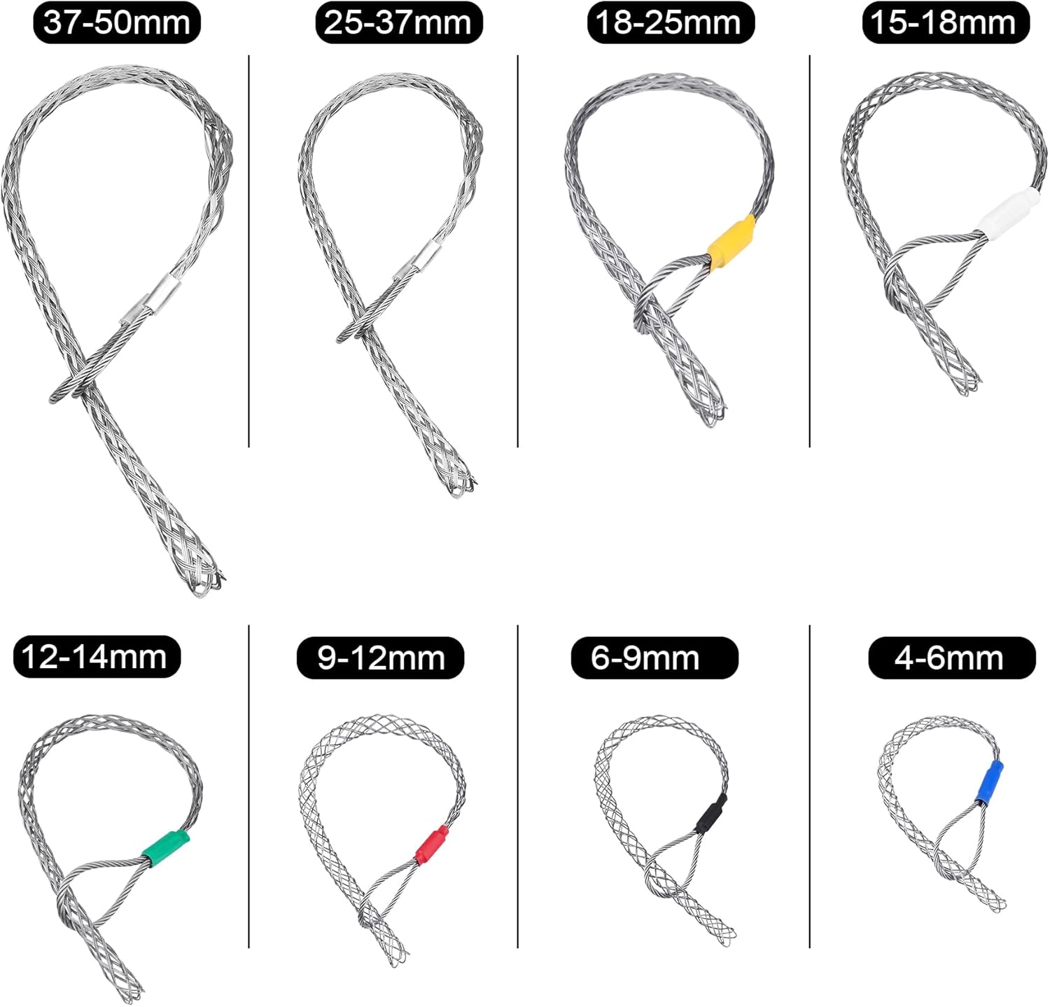 Bueyfolt Cable Pulling Sock Grip, Wire Pulling Grip Tools, for Electrical Grips, Light and Heavy Cables (4-6MM), 1 Pack - Image 6