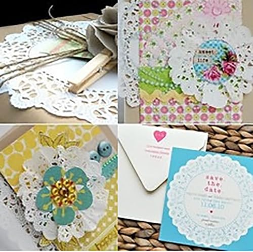 Miniatura 4 de DECORA 180 piezas de papel redondo blanco para decoración de mesa de cumpleaños y boda 35 pulgadas 45 pulgadas 55 pulgadas