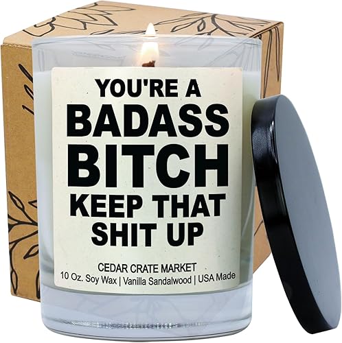 Cedar Crate Market - You're A Badass Bitch, Keep That Shit Up - Regalos de cumpleaños para mejores amigas, regalos de amistad para mujeres, regalos