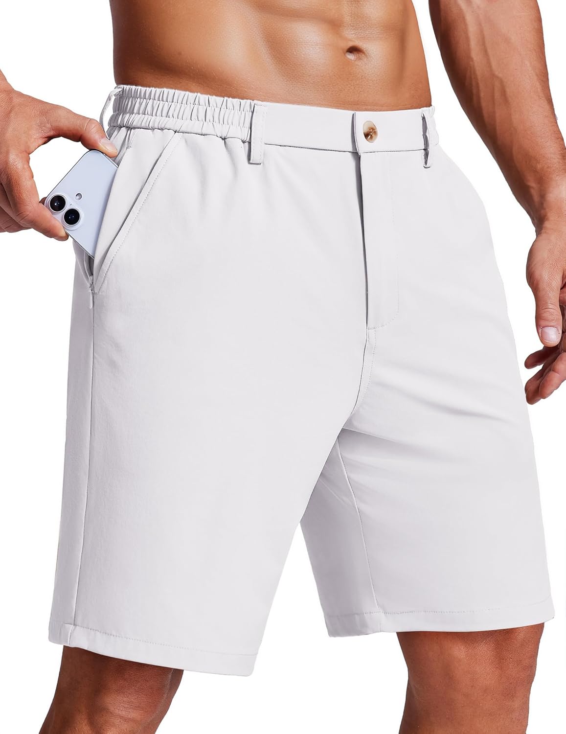 COOFANDY Men's 7 Inch Classic Fit Golf Shorts Lightweight Stretch Quick Dry Hiking Short UPF50
