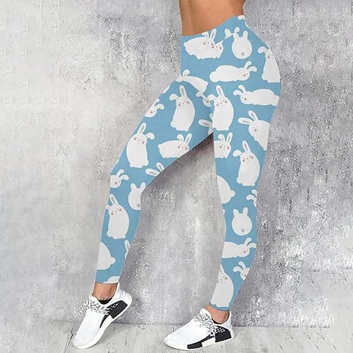 Miniatura 3 de Plus Size Women Easter Pants, High Waist Butt Lift Breathable Tights for Workout Running Sports Bunny Yoga Pants