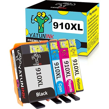 Amazon.com: YATUNINK Cartucho de tinta remanufacturado de repuesto para HP  910 XL 910XL, paquete combinado de cartuchos de tinta 3YL65AN 3YL62AN  3YL63AN 3YL64AN para impresora HP OfficeJet 8035 OfficeJet 8028 8025 8022