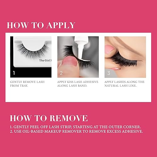 Miniatura 4 de KISS - Pestañas postizas de la colección LuXtensions Lash Couture, tecnología de pestañas planas, banda de pestañas súper delgada, fibras de