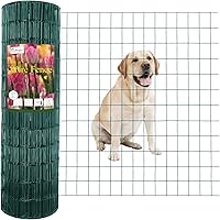 Vista 30 de Valla de alambre soldada con revestimiento de PVC negro de 36 pulgadas x 50 pies, 2 pulgadas x 3 pulgadas 16GA, rollo de cercado de borde de jardín