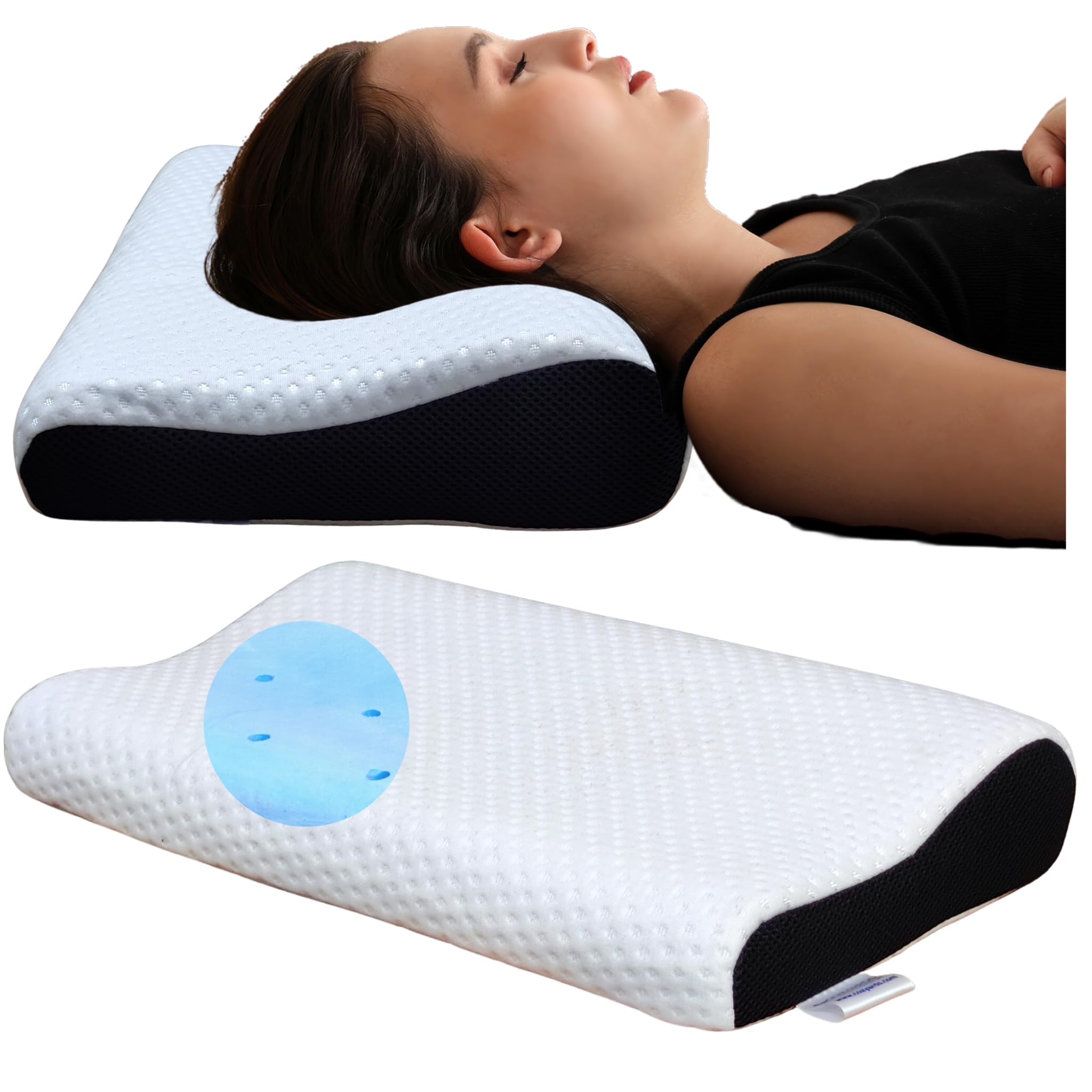 COZYARDS Orthopedic Cervical Memory Foam Pillow for Superior Neck Pain and Shoulder Pain Relief, 1 Year Brand Warranty, 20x12x3.25 Inch Compact Slim Cervical (B0CWHGWF75) Amazon Price History, Amazon Price Tracker